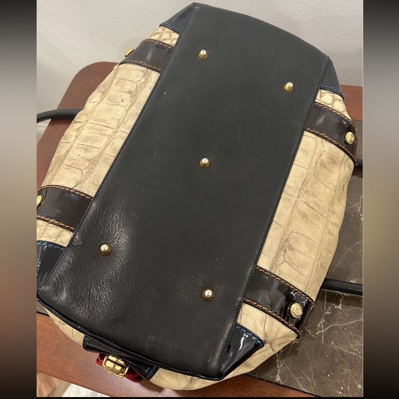 Marino Orlandi Beige Genuine Crocodile Leather Large Purse Tote Crossbod… - Picture 10 of 12